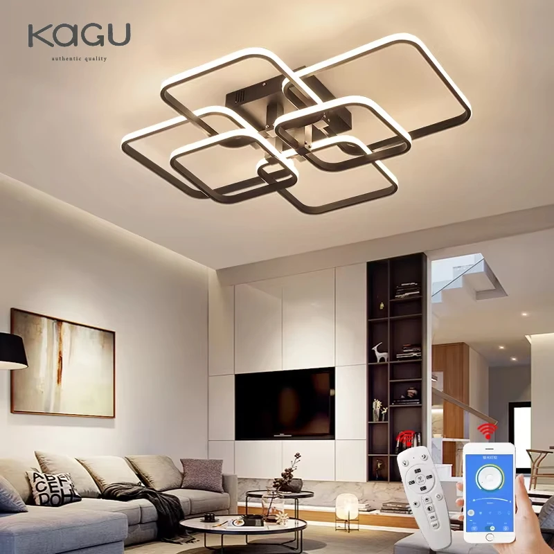 New LED Ceiling Light Home Atmospheric Dimming Living Room Bedroom Dining Room Modern Ceiling Light Fixtures