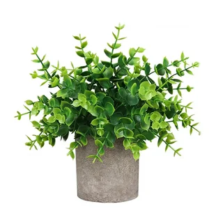 Eucalyptus Artificial Plants Bonsai Small Tree Vase False Plant Flowers Vase ornaments for Home Room Table Pulp Pot Decoration Garden 10 Main Sales Artificial Arvore - №7