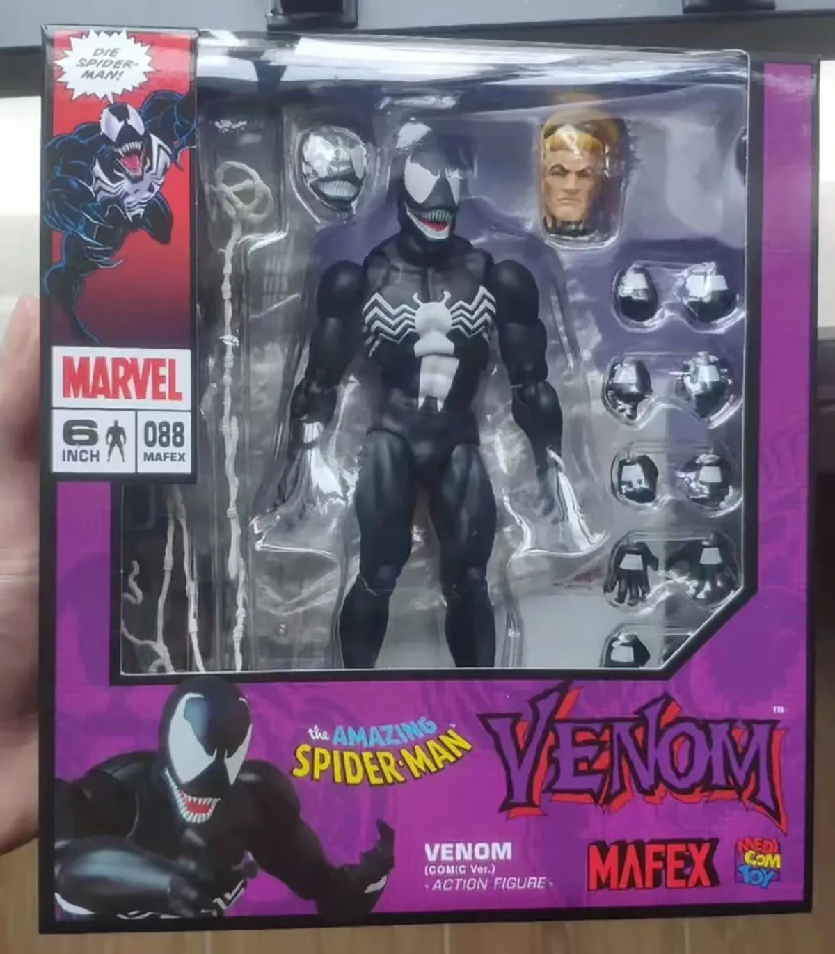 100% Original in Stock Medicom Toy Mafex (No.088)  Spider-Man Venom Comic Ver. Anime Figure Action Figure Collection Series