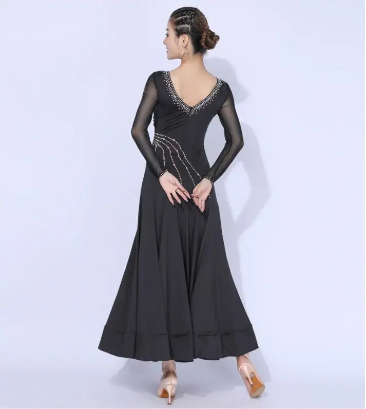 Women\'s Modern Performance Ballroom Dance Competition Dress Big Swing Skirt Waltz Clothes National Standard Dance Costumes