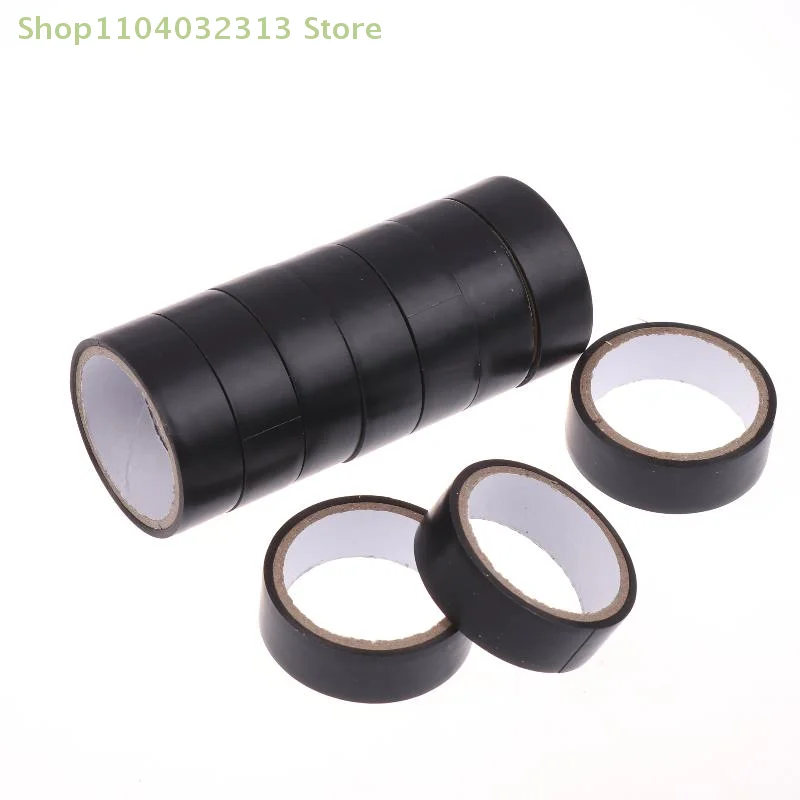 10개 고온 내열 검정 고무 전기 테이프 내구성 있는 유연한 절연 접착제 산업용 가정용 기계용