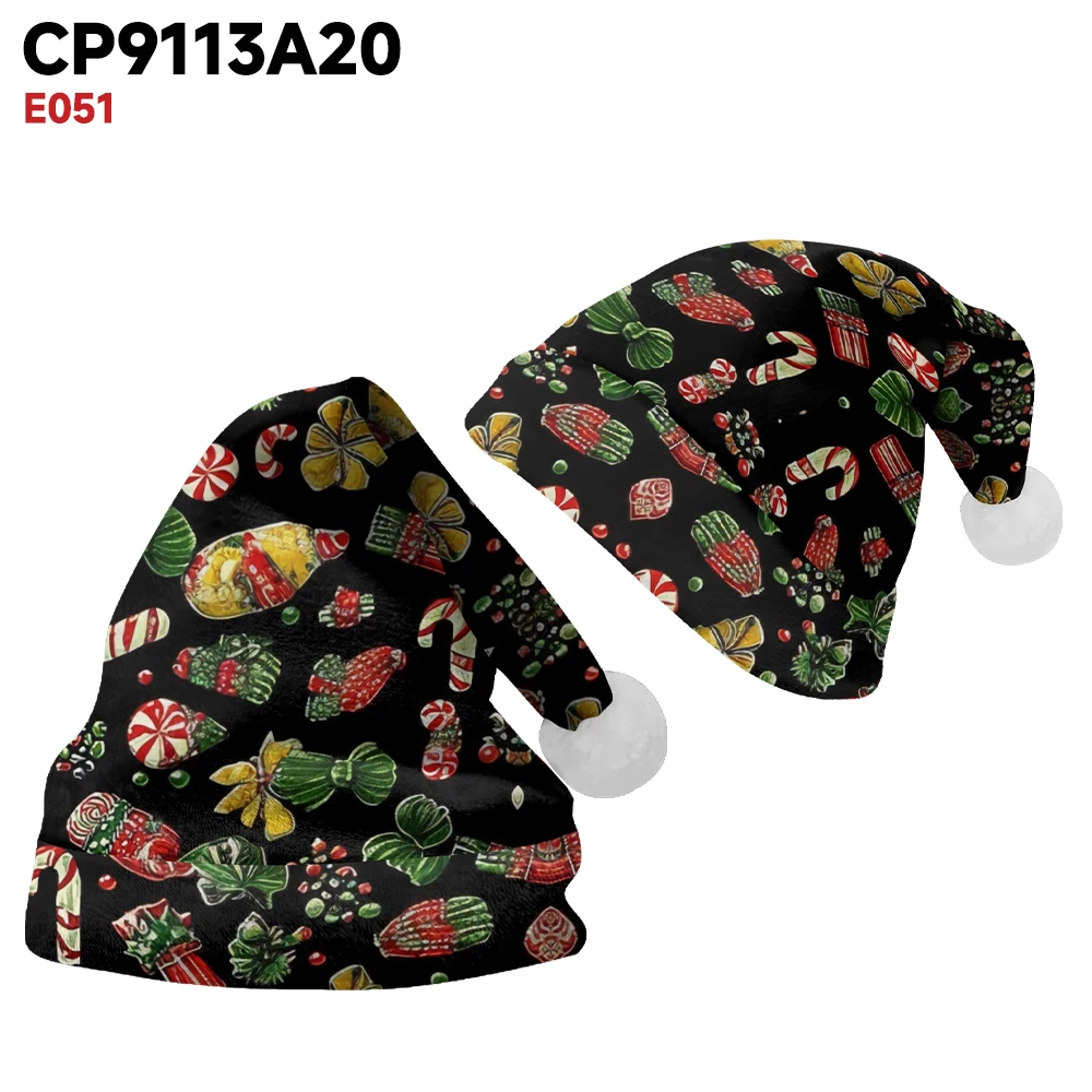 Fashionable winter Christmas hat with complex and multi style prints for daily warmth and comfort