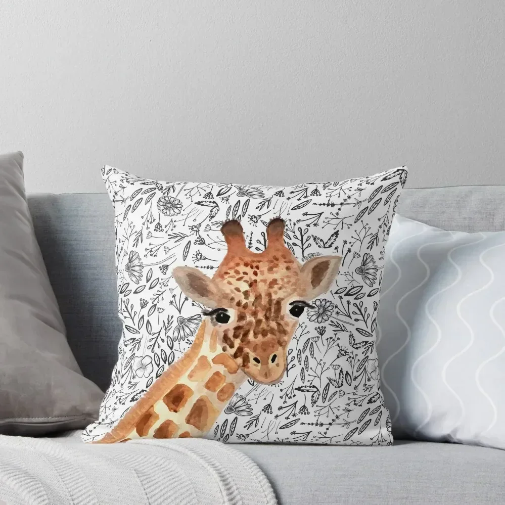 

Watercolor Giraffe Throw Pillow sleeping pillows bed pillows pillow