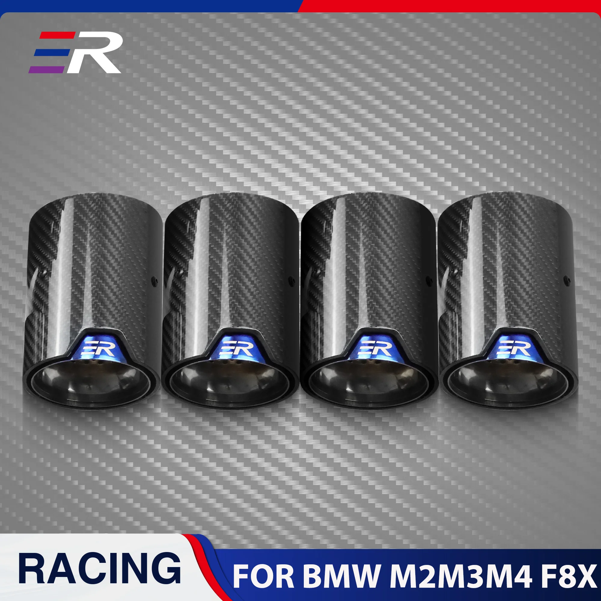 ER Upgrade Carbon Fiber M Performance Exhaust Tips For BMW M2 F87 M3 F80 M4 F82 F83 Car Exhaust Racing