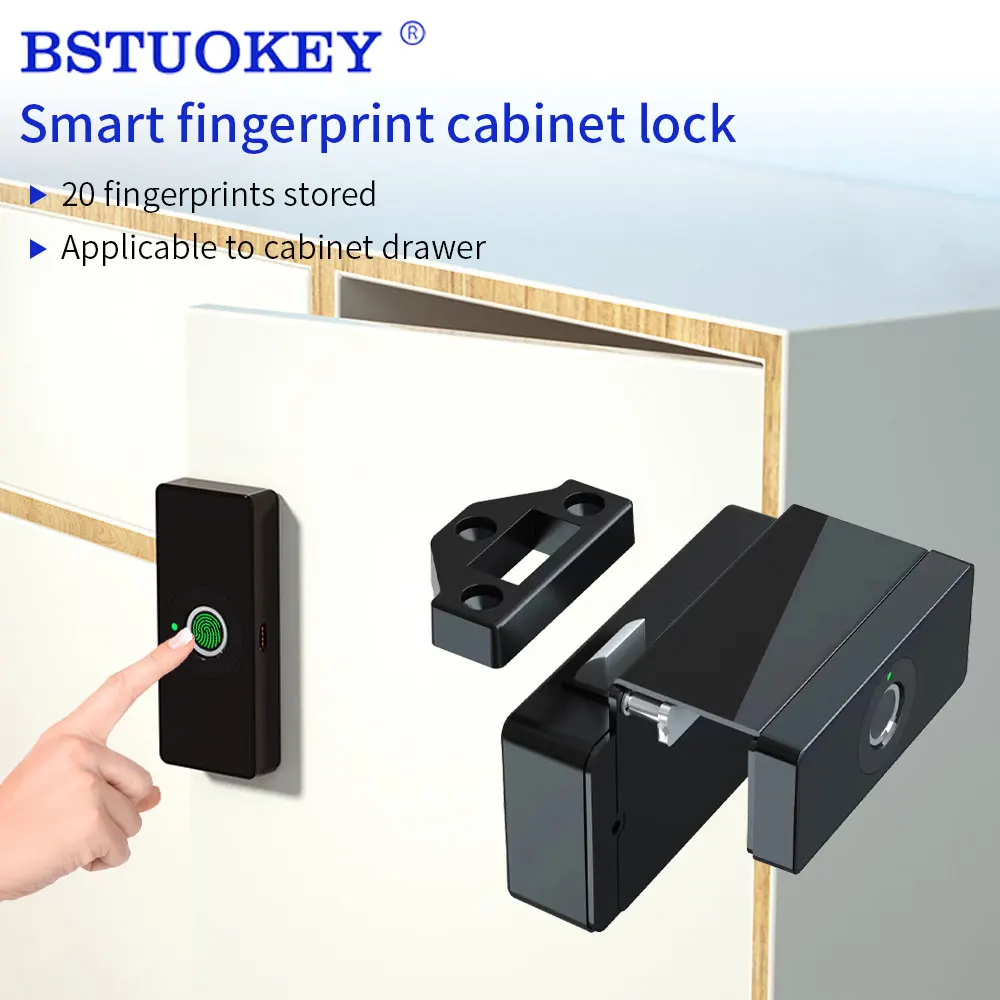 

Zinc Smart Electronic fingerprint Cabinet Drawer Lock with Emergence Charge for Valuable Wardrobe Furniture Office File Safety