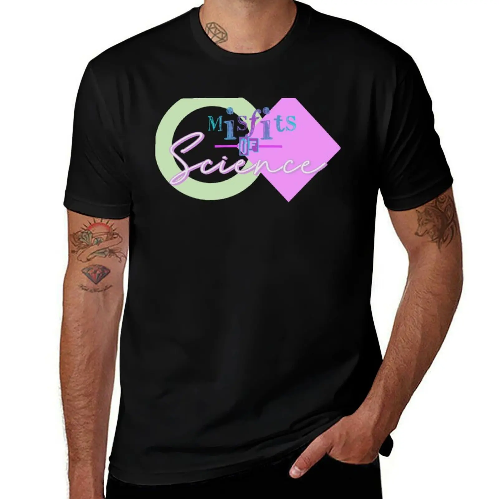 Misfits of Science - Retro 80s Long T-Shirt printed t shirts for man T-Shirt