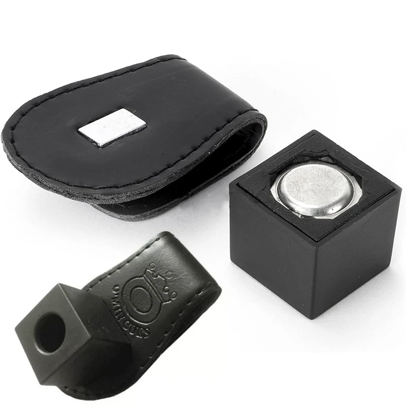 

1 шт. портативный фиксирующий кий, сумка для мела, черный кожаный чехол для бильярда, держатель для мела с зажимом, держатель для мела для бассейна, снукера, аксессуары