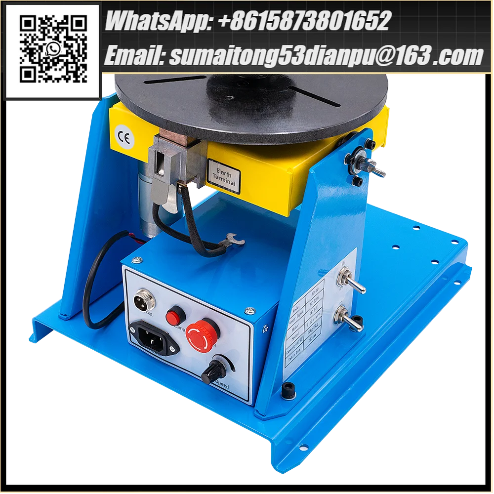 110/220V HD-10 Mini Semi-automatic Welding Positioners Welding Turntable Rotary Welding Table Rotator with K01-65 Chuck