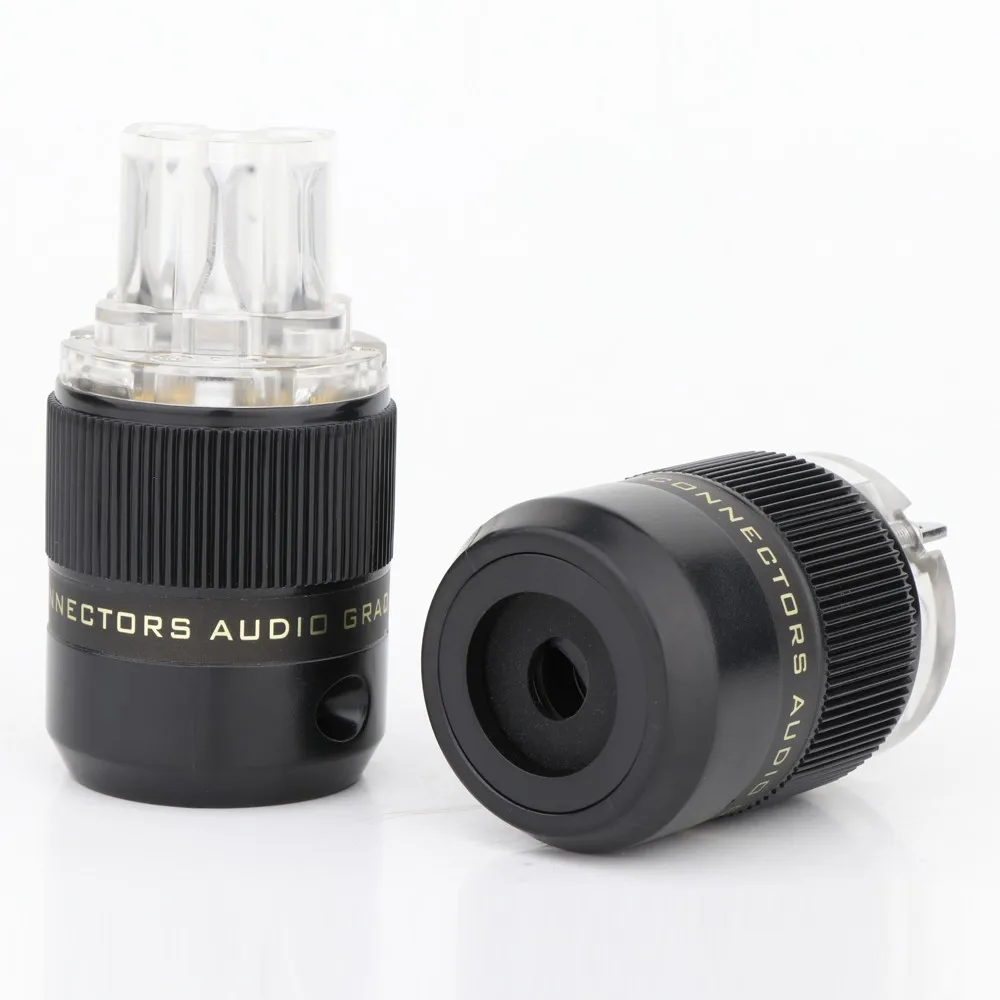 Paar P078T/C078T Messing Gold/Rhodiniert US-Version AC Netzstecker HiFi Audio Anschlüsse Adapter Jack Versorgung Stromkabel – Detail 6