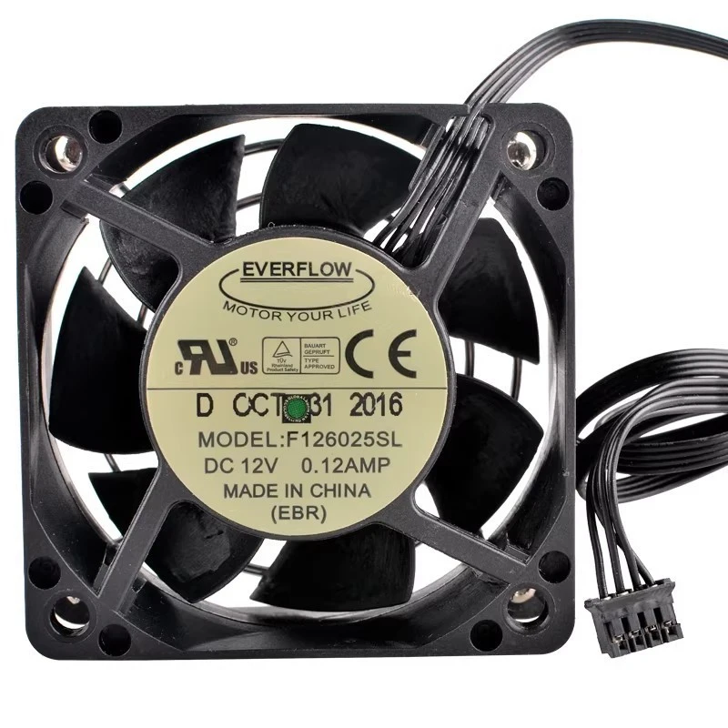 1-個-everflow-f126025sl-6-センチメートル-6025-12v-012a-4-線式ケース冷却ファン