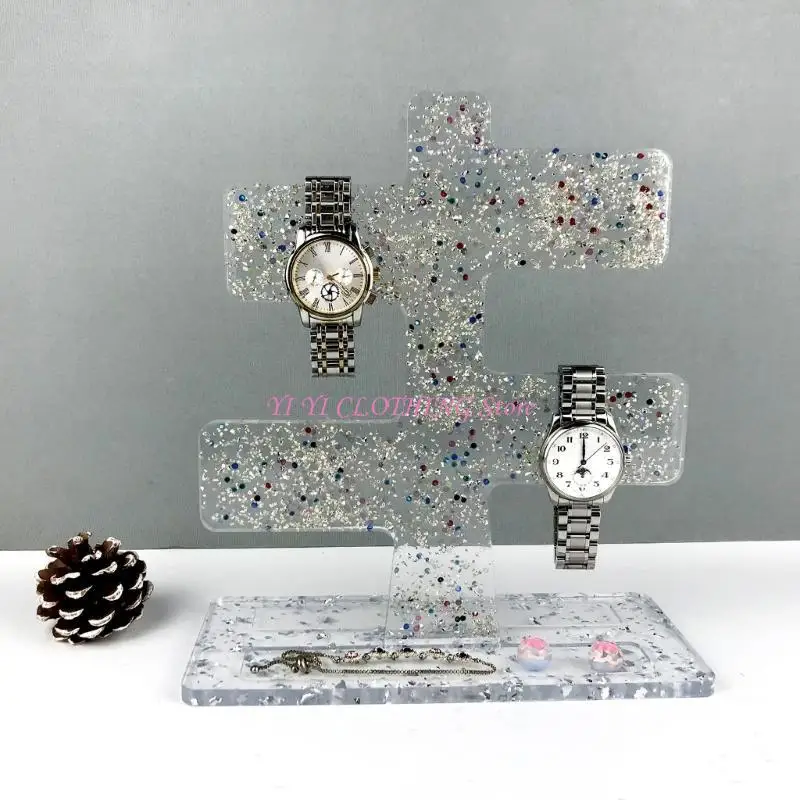 

N5KF Ювелирная организация смола смола, часы на витрине силиконовой плесень эпоксидная смола, листовая форма для часов, для для