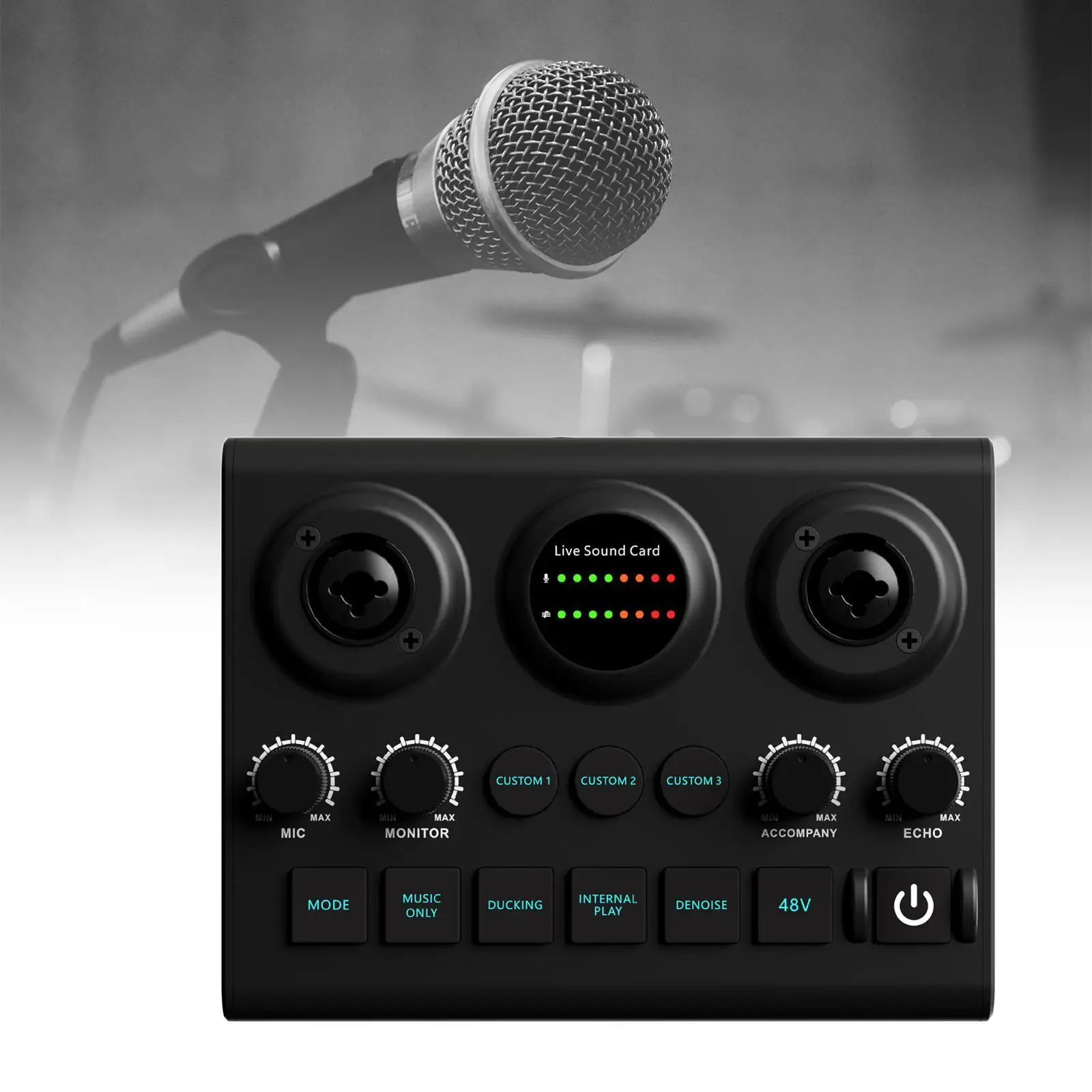 Microphone Sound Card Singing Entertainment Sound Card Karaoke Podcast Audio