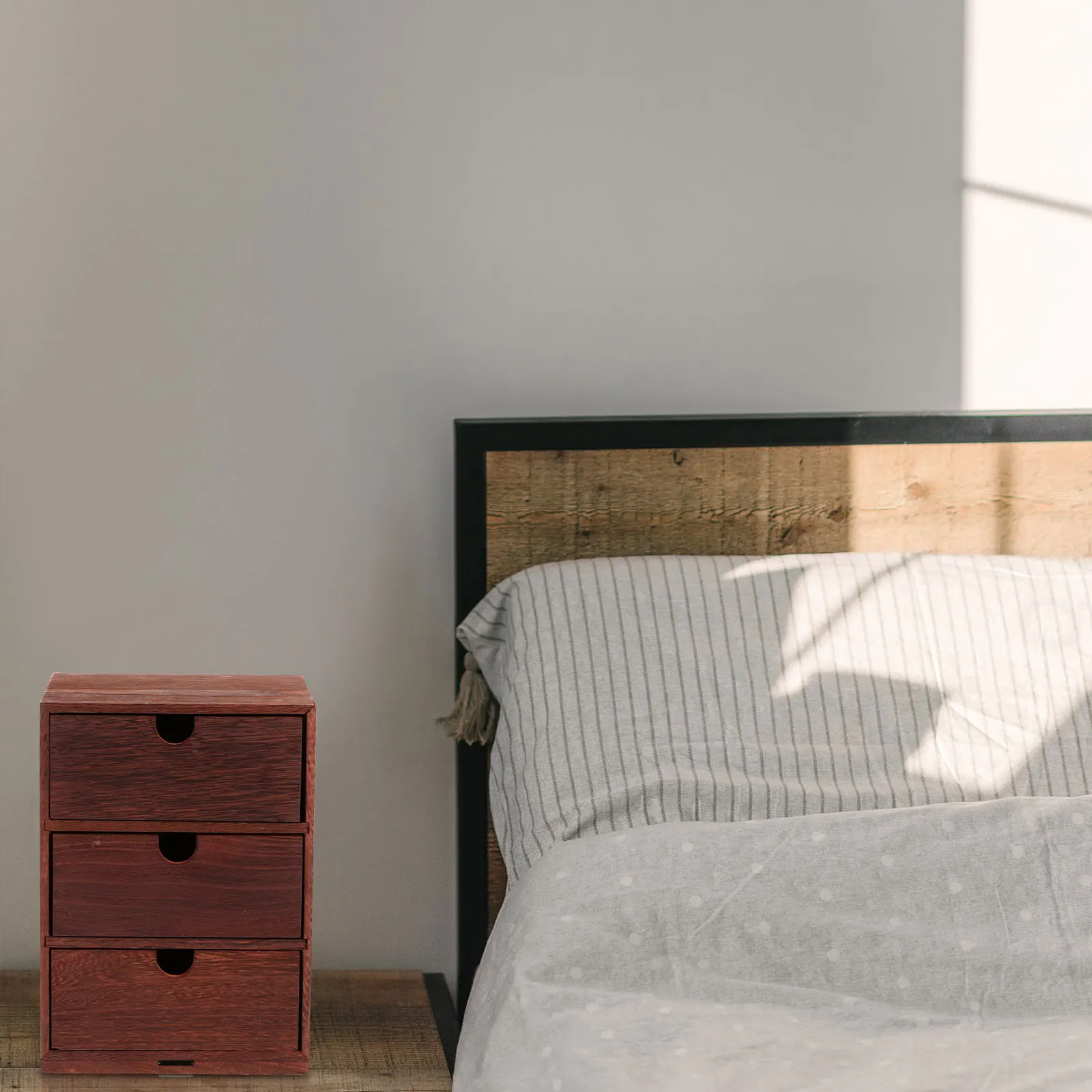 

1pc Wooden Storage Boxes Desktop Organizer For Cosmetics Sundries Jewelry Drawer Container Desk Storage Case Home Office