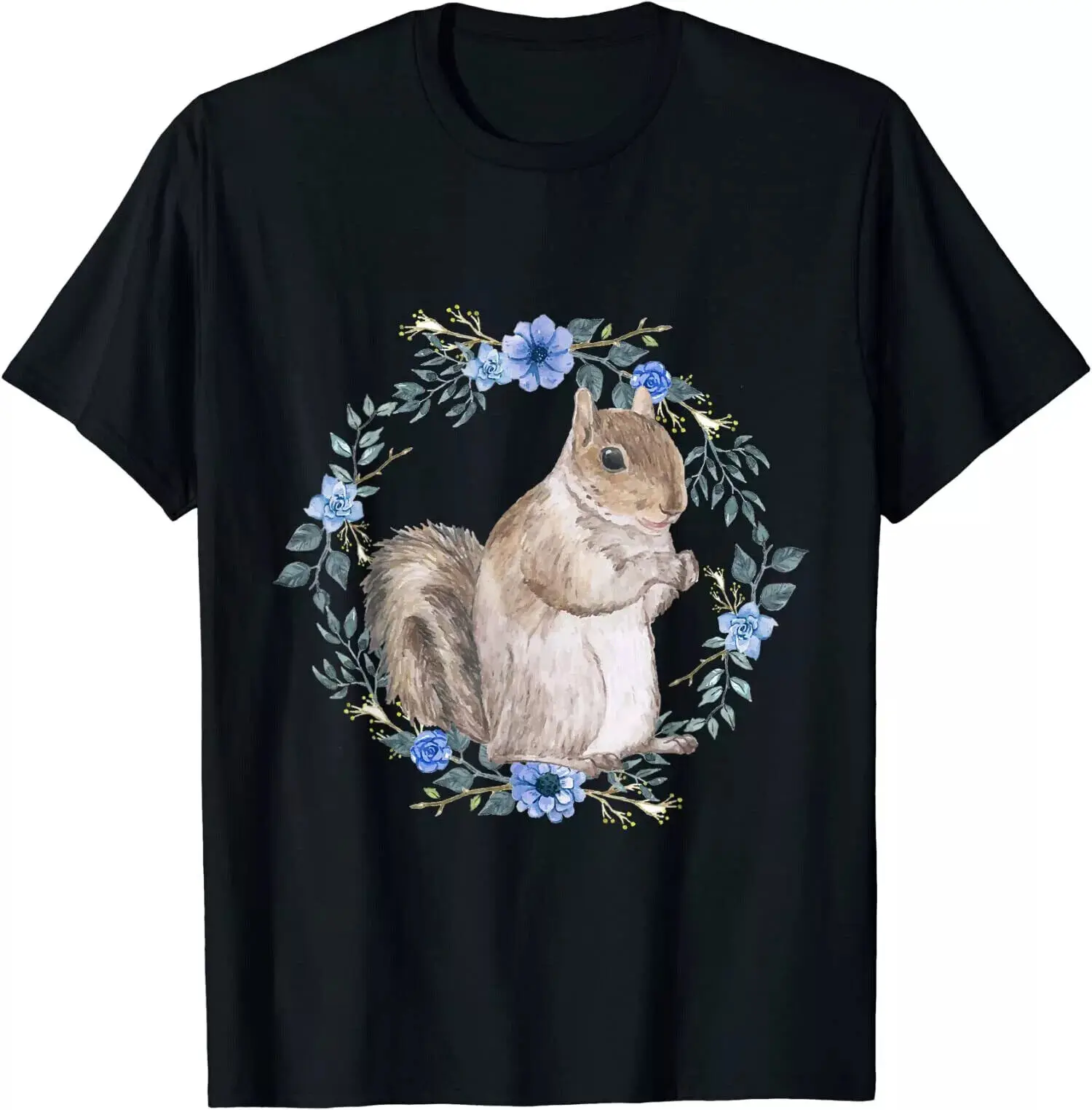 Flower Squirrel Cool Design Great Gift Idea Premium T-Shirt