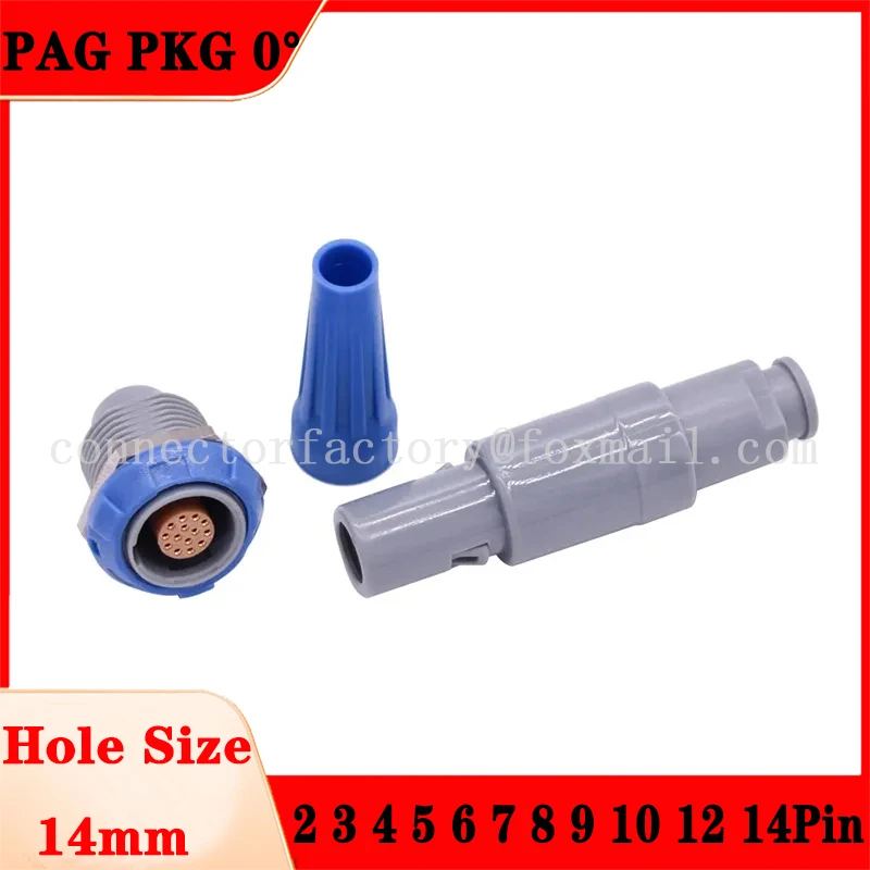 

1Set 5Set PAG PKG 1P 2 3 4 5 6 7 8 9 10 14Pin Medical Plastic Push-pull Self-locking Connector with Bend Relief Plug And Socket