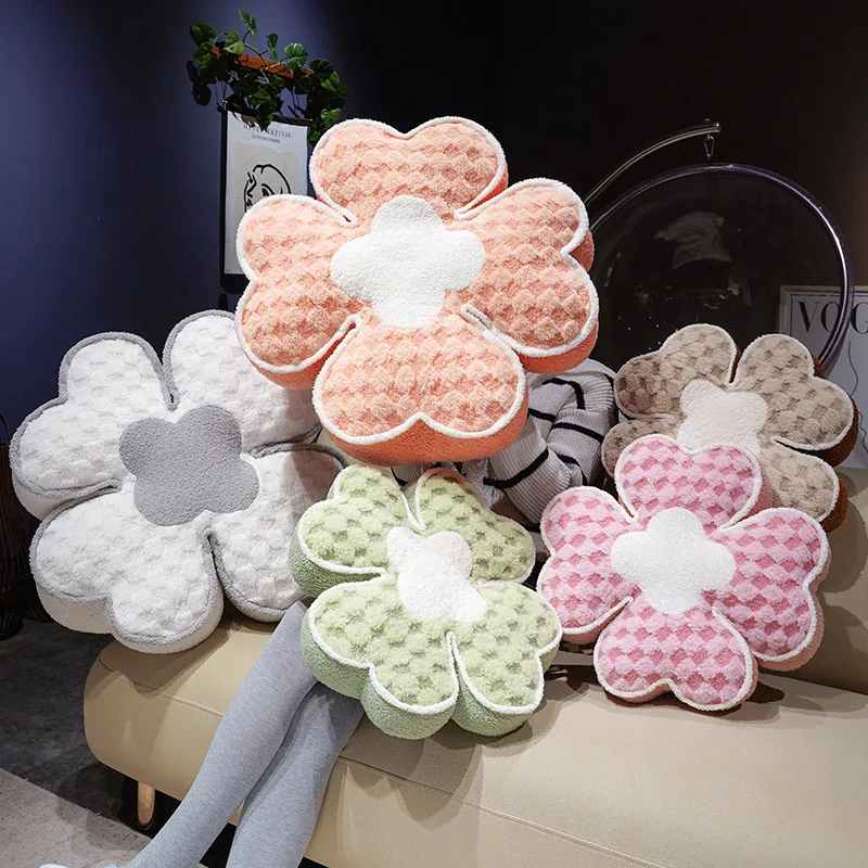 40/60 سنتيمتر أربع أوراق البرسيم وسائد فخمة محشوة لينة النبات زهرة وسادة مقعد ديكور ملون بلوشي أريكة كرسي الطابق الدعامة هدية #5