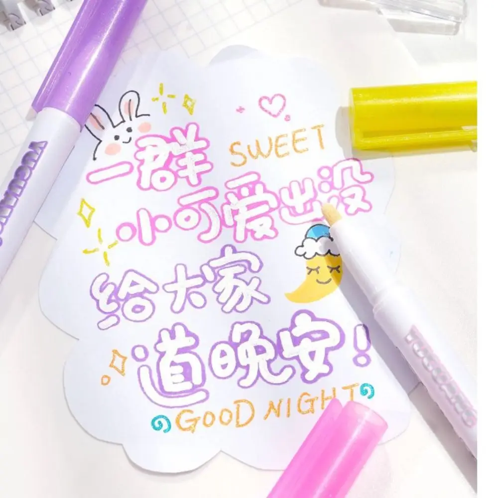 Drawing Set DIY Double Line Contour Pen Safe Non-toxic Coloring Markers Graffiti Friendly Colorful Watercolor Pen Students