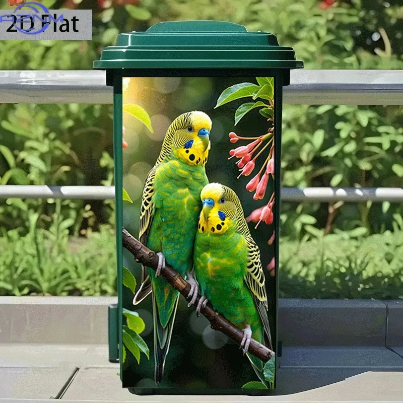 2D Flat Printing 1pc Trash Can Sticker ×inch, 