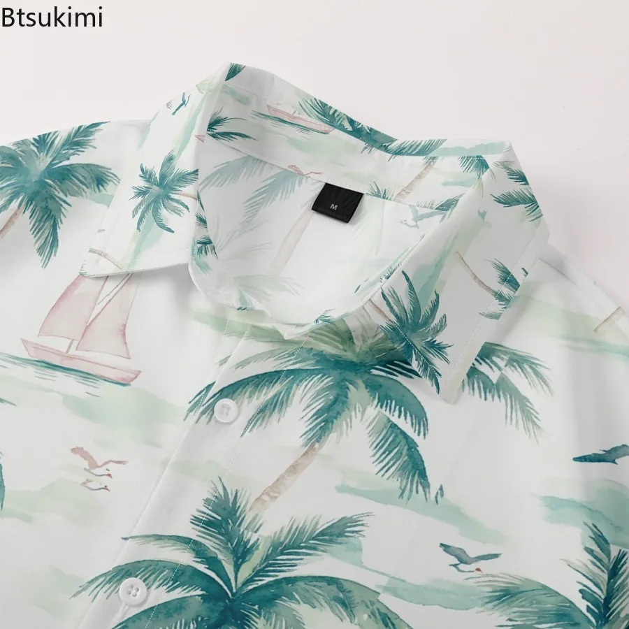 Hawaiian Vacation Sets Men's Fashion Print Summer Casual 2-piece Sets Short Sleeve Shirt and Shorts Daily Versatile Beach Outfit