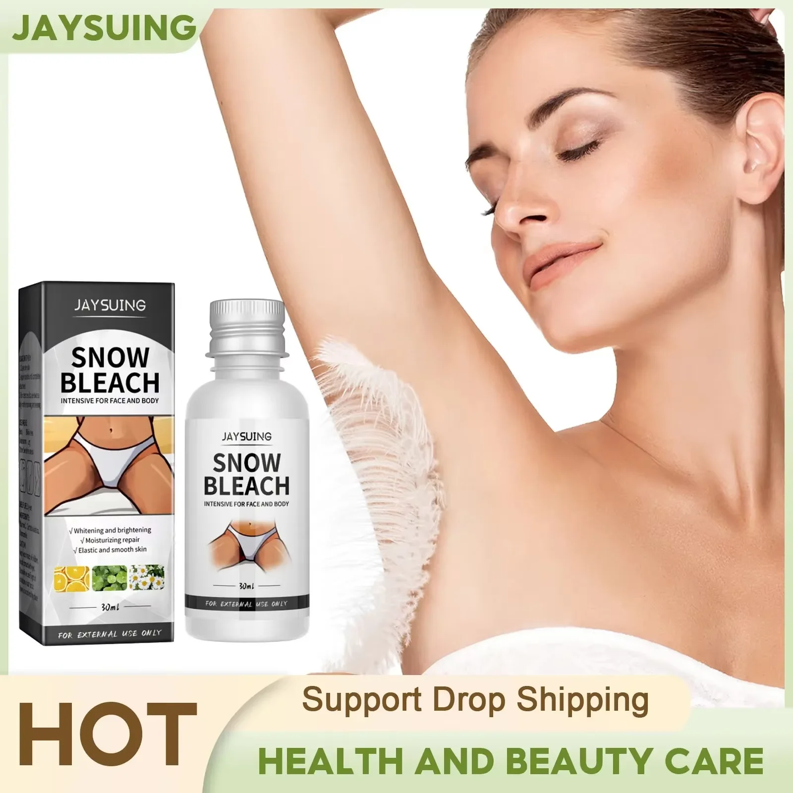 Body Whitening Bleach Cream 30ml Brighten Face and Body Removal Private Parts Underarm Elbow Knees Joint Dark Spot Melanin Cream