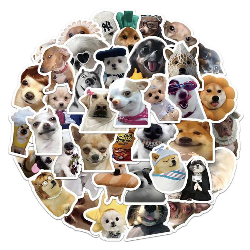 60pcs Lovely Pet Sticker Fun Cute Pet Dog Holiday Party Sticker Mobile Phone Cup Laptop Skateboard Handbook Decorative Stickers