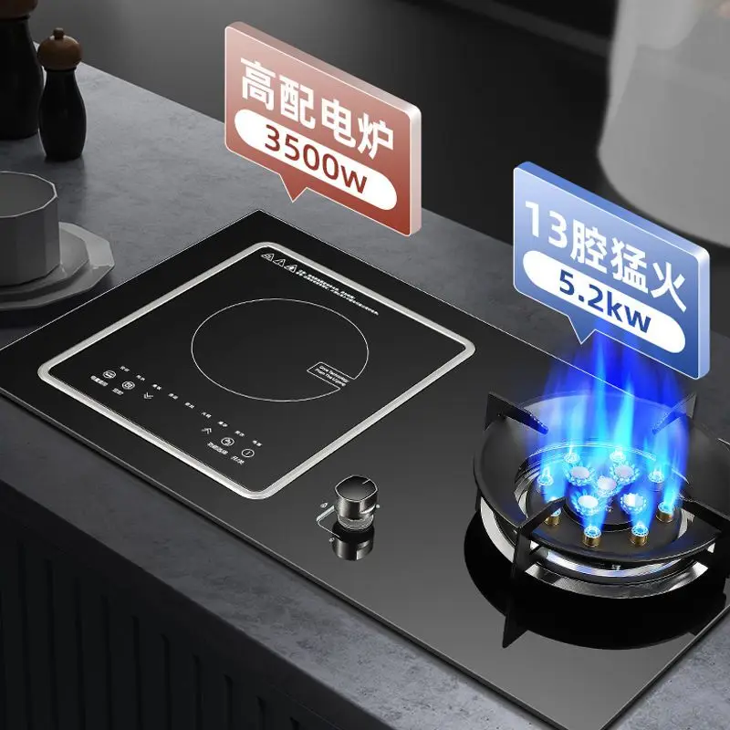 Gas-Electric Dual-Use Cooker 3500W NG/LPG Compatible Built-in/Countertop