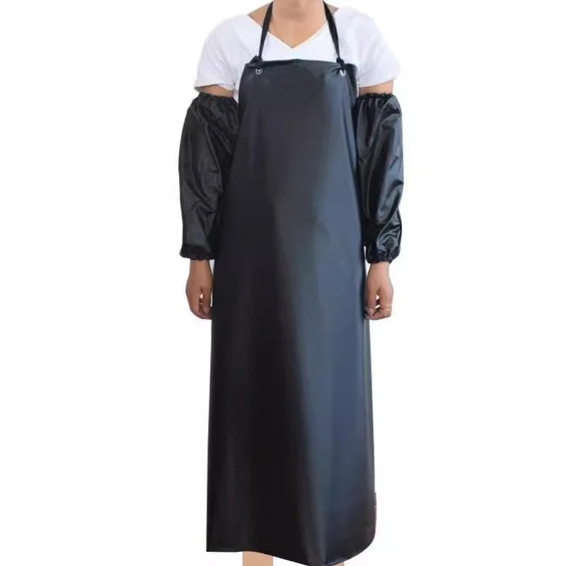 

Double-layer waterproof, oil-proof and anti-fouling apron Universal enlarged and thickened PVC sleeveless leather apron
