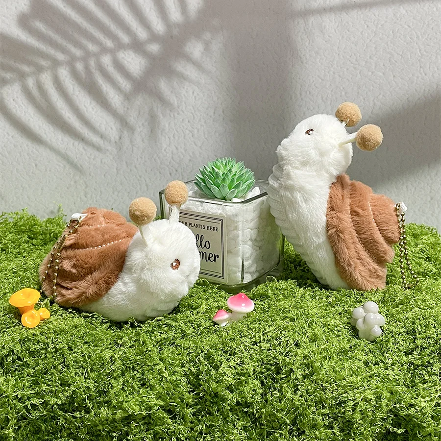 keychain snail Animal Plush Toy Doll Keychain Cute Snail Bee Creative Stuffed Doll Bag Pendant Keyring Birthday Gift