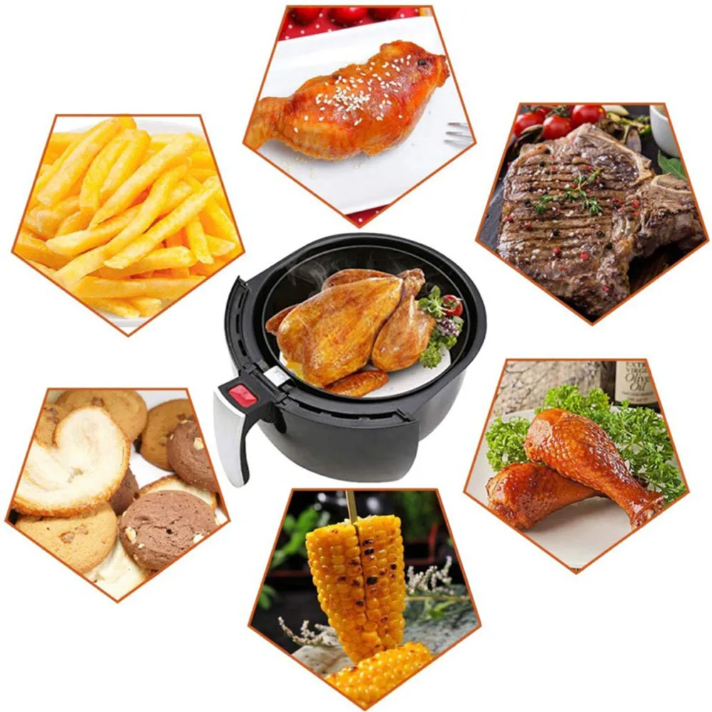 Greaseproof Parchment Paper Steamer White 8.5 Inch Air Fryer Bakeware Cake pan Liner Set Square Tool Waterproof