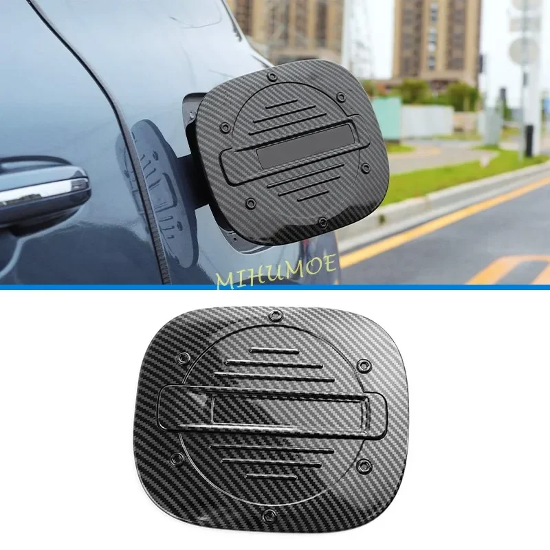 Carbon Fiber Fuel Tank Cap Oil Box Covers Trim For 2020 2021 2022 2023 2024 2025 Ford Escape