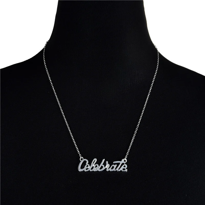 

Europe/US Fashion Celebrate Letter Pendant Lovely English Word Necklace Gift For Mom/Girlfriend Party Jewelry