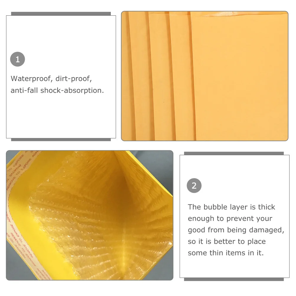 50 stuks bubble-enveloppen waterdichte lichtgewicht mailer-enveloppen voor zakelijk transport kostenreductie en productbescherming