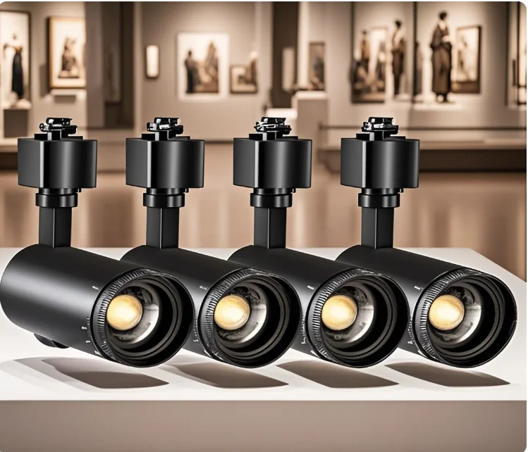 

Three Color Zoomable H Type Heads LED Track Lamp 10W 3000K 4000K 5000K Adjustable Flicker Black Spotlight for Kitchen
