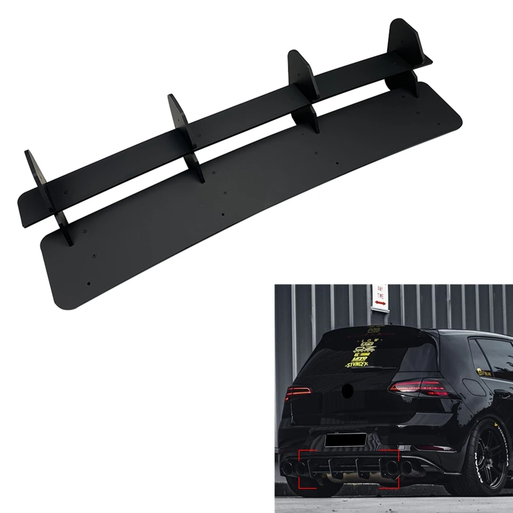 

For Volkswagen VW Golf 7.5R Mk7.5R 2017-2020 Rear Bumper Diffuser Lip Black Lower Mid Guard Splitter Spoiler Plate Bracket Trim