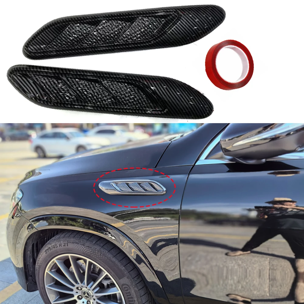 

Автомобильная накладка на крыло с воздушным потоком, отделка бокового крыла, украшение из углеродного волокна для Audi/Benz/BMW/VW/Honda/Tesla 3/Y, наклейка на боковую кузов автомобиля из АБС-пластика