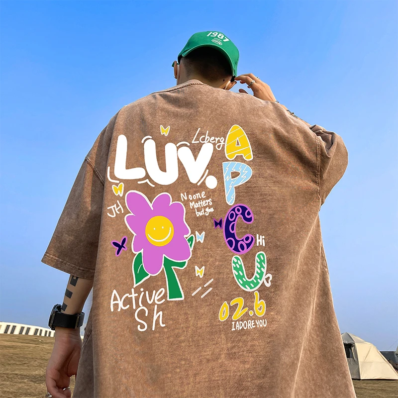 Funny Letter Print Plus Size Top Women Clothing Hip-hop Vintage All-match Big Size Tops European American Style Teenage T-shirts