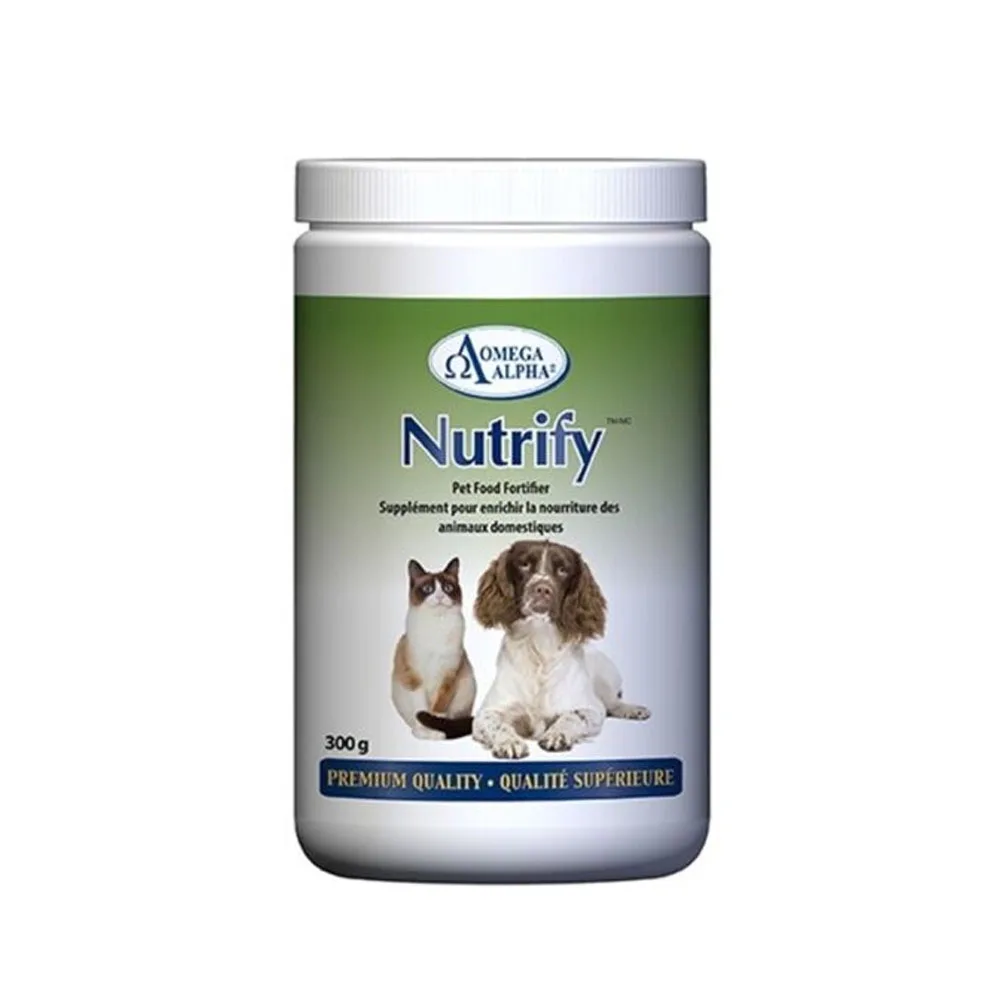 

Omega Alpha Pet, Daily Nutritional Needs-Nutrify, Support Skin And Fur , Healthy And Beautiful Coat, 300g