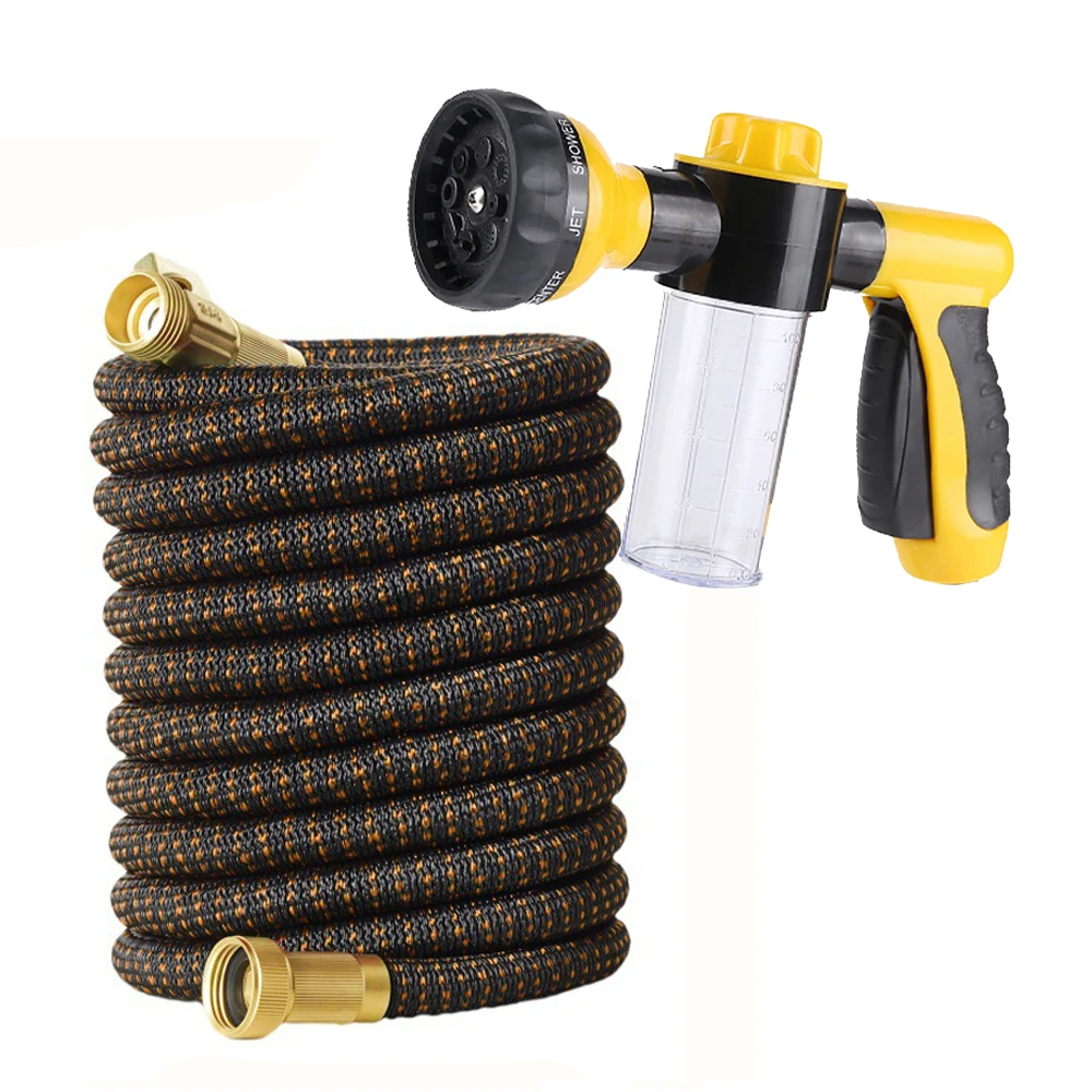 

Expandable Garden Water Hose Double Metal Connector Pvc Reel Magic Water Pipes for Garden Farm Irrigation Car Wash High Pressur