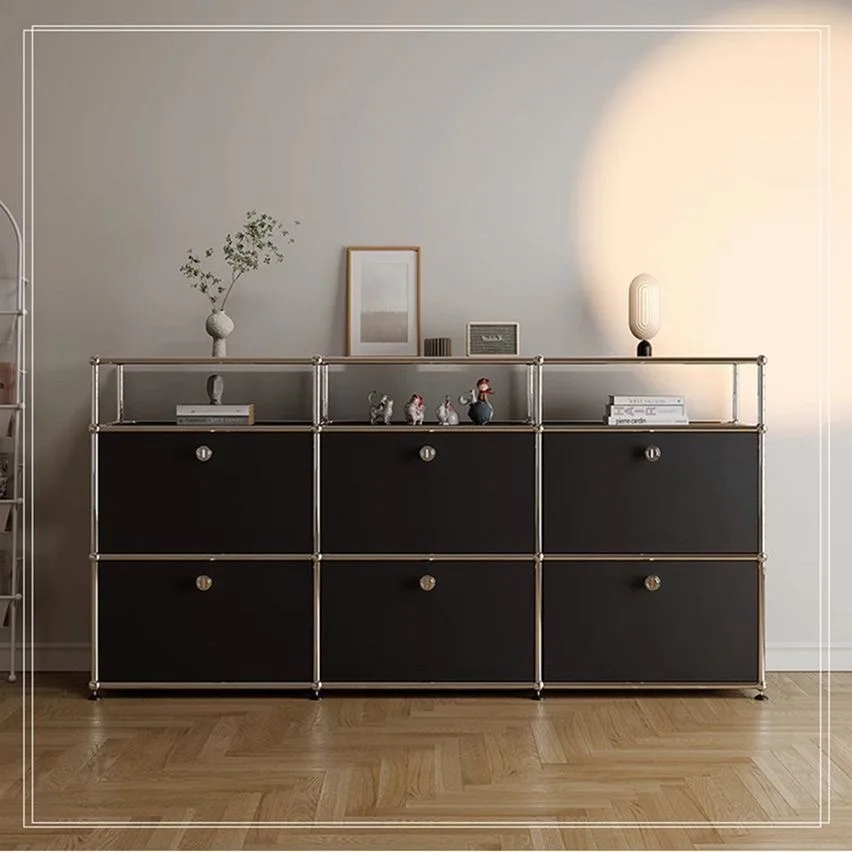 Armoire de salon, buffets, Table basse, meuble Tv, meuble de rangement, affichage de rangement en métal, meubles modulaires personnalisables