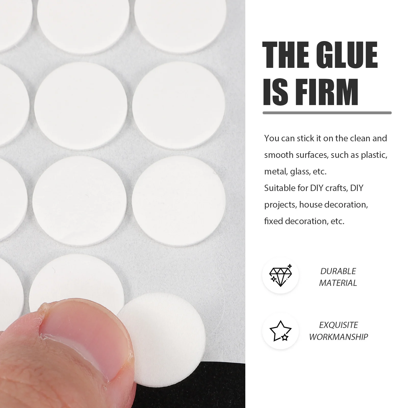 56pcs Double Sided Adhesive Tape For Diy Craft Wall Art Decoration Strong Fixing Stickers Seamless Clean Removal