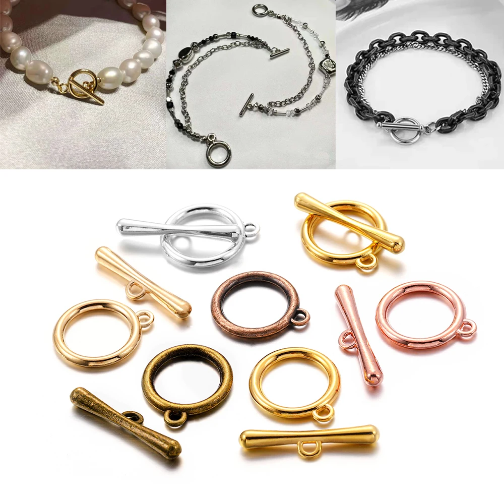 10-20Set/Lot Gold Color OT Toggle Clasps Hooks Jewelry Lock Connectors For DIY Bracelet&Necklace Jewelry Making Accessories