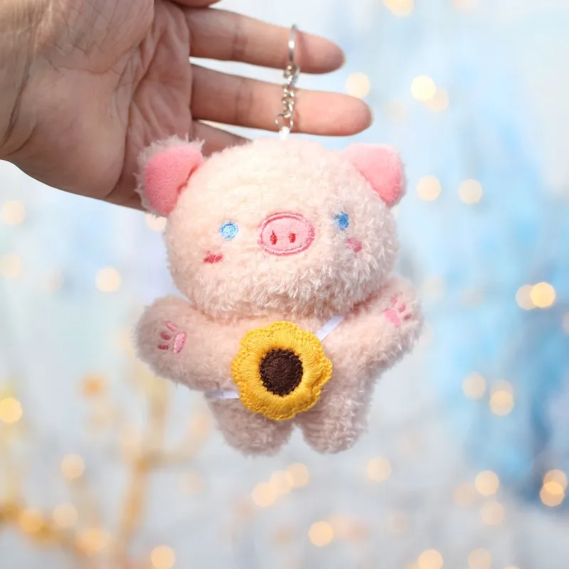 ตุ๊กตาสัตว์น่ารักขนาดเล็ก 50 ชิ้น จี้ห้อยกระเป๋า หมู แกะ ลิง ขายส่ง อุปกรณ์ตกแต่งสมุดบันทึกนักเรียน