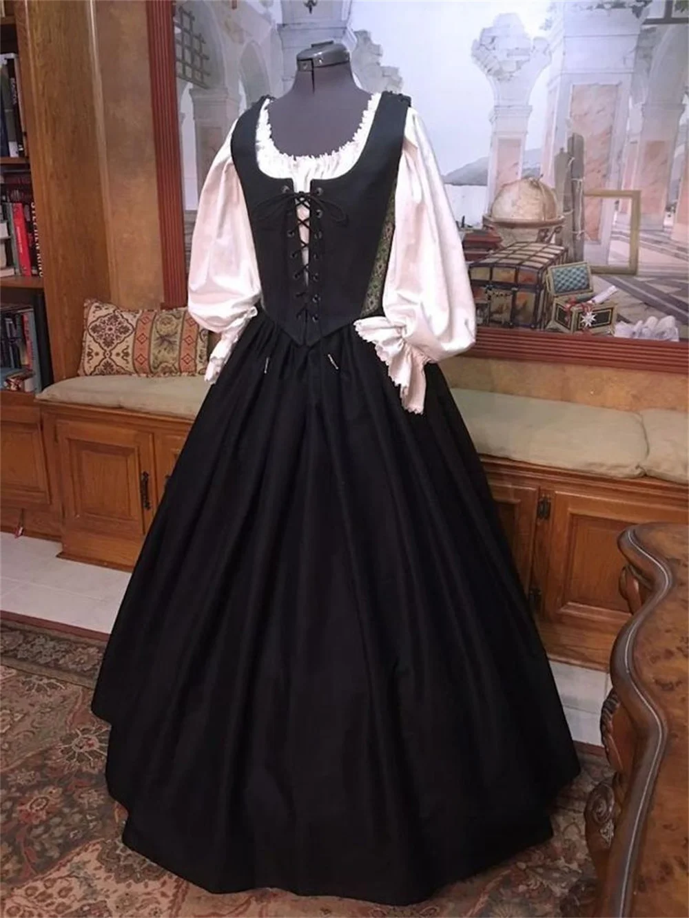 

Victorian Dickens Fair Dress Civil War Pioneer Ball Gown 1860s Southern Belle Costume Edwardian Historical Dress