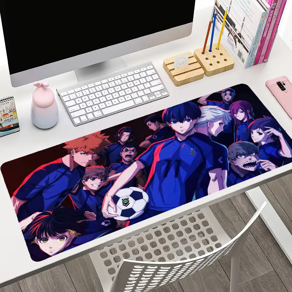 Anime Blue Lock Mousepad Large Gaming Mouse Pad LockEdge Thickened Computer Keyboard Table Desk Mat