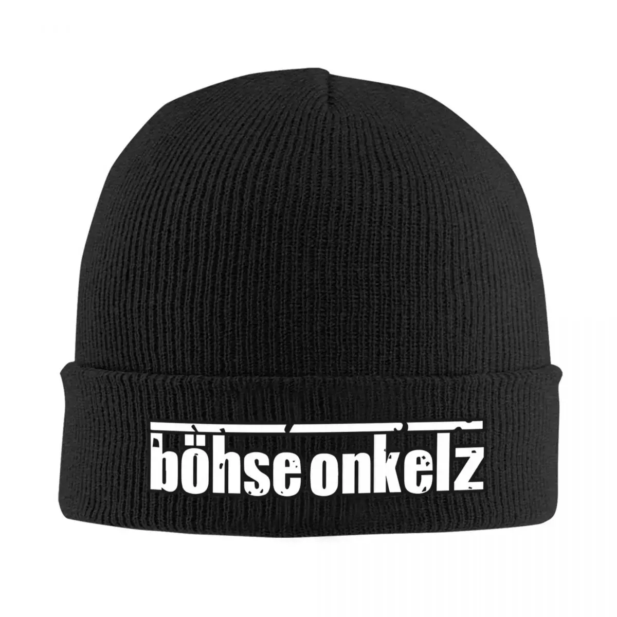 

Bohse Onkelz Logo Knitted Hat for Women Men Beanie Winter Hat Acrylic Rock Music Warm Cap