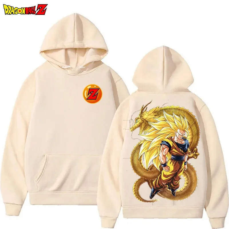 秋と冬の新原宿メンズパーカーアニメ「ドラゴンボール」孫悟空プリントスポーツウェアカジュアルファッションパーカー長袖