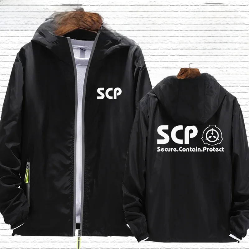 

Куртка-худи SCP Foundation Superl Horror Biology Containment, тонкая, из полиэстера, с длинными рукавами, на молнии, верхняя одежда