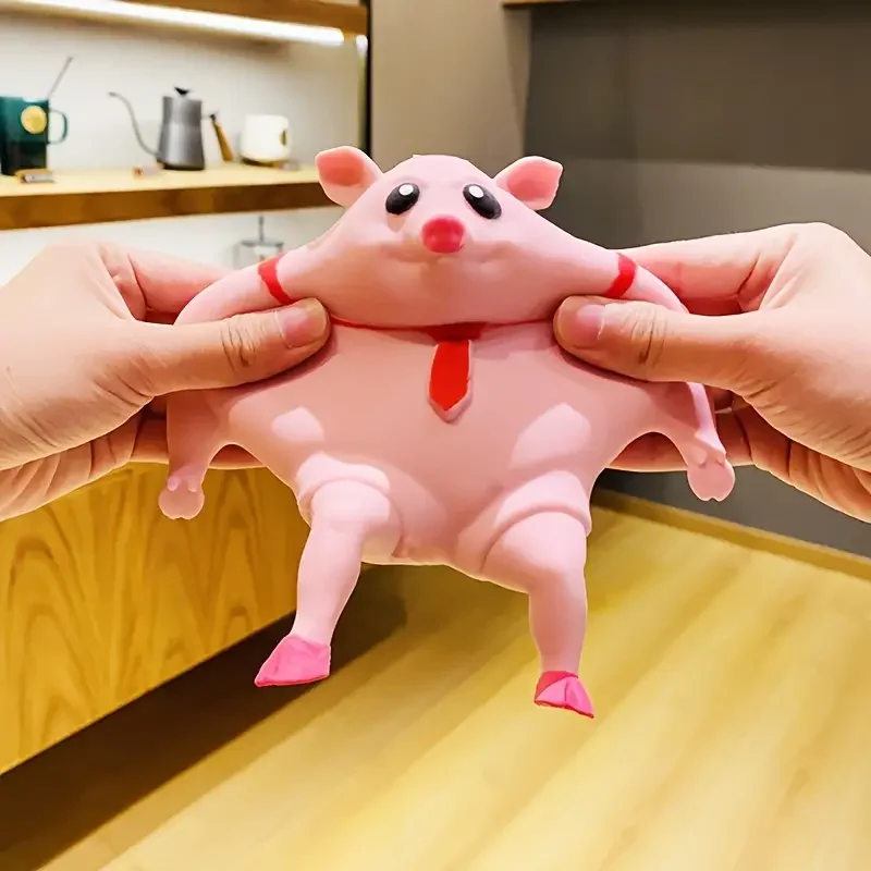 Pink Decompression Creative New Strange Toy Pig Cartoon Cute Pink La La Pig Toy Vent Pig Whole Person Pinch Music Decompression