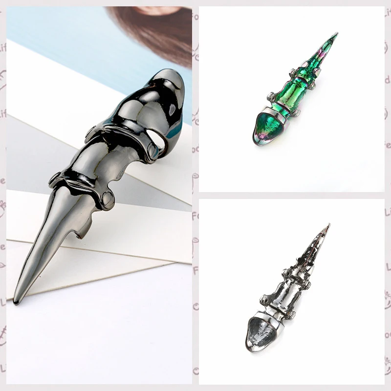 Dragon Punk Rings Metal Armour Knuckle Joint Full Finger Ring Activity Ring Punk Rock Gothic Cool Party Jewelry Accessories