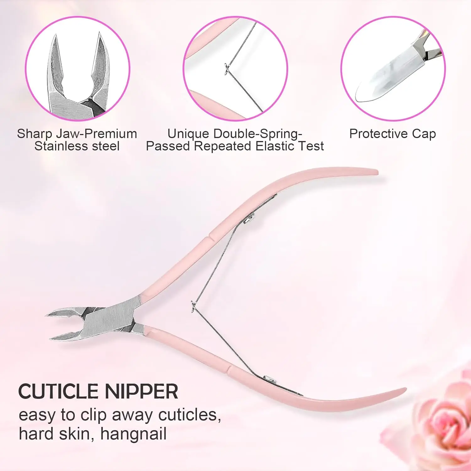 3 Stuks Premium Cuticula Trimmer Nagel Cuticle Nipper Pedicure Manicure Tool Met Cuticula Pusher Rvs Pusher Nagel Scraper